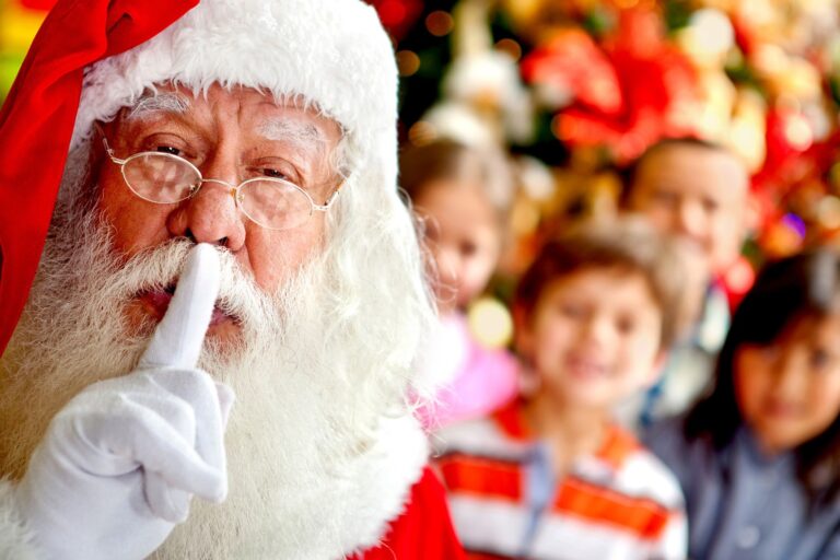 Santa at Christmas Lights switch on in Living In Magazines