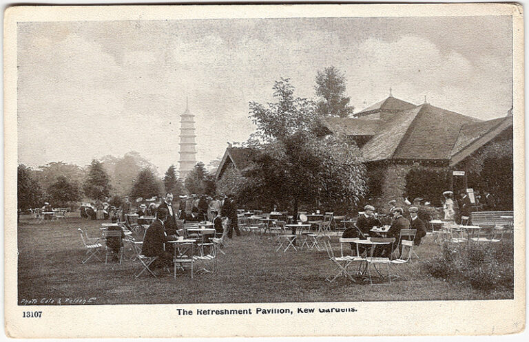Tea house burned down in Kew Gardens in Living In Magazines article